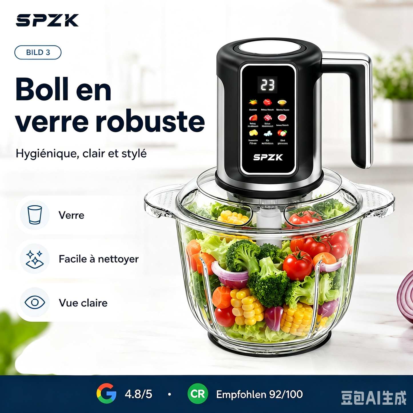 🔪Hachoir de cuisine sans fil alimenté par USB pour la viande, les sauces et plus encore – rapide, hygiénique et facile ! 🍖🥦