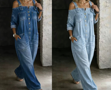 💞👗50% de réduction ! Combinaison ample, jambes larges, avec poches, confortable et respirante 🥳🥳