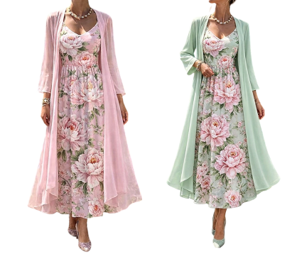 🌸👗Ensemble deux pièces fleuri élégant pour femme – le look parfait pour les vacances d'été✨