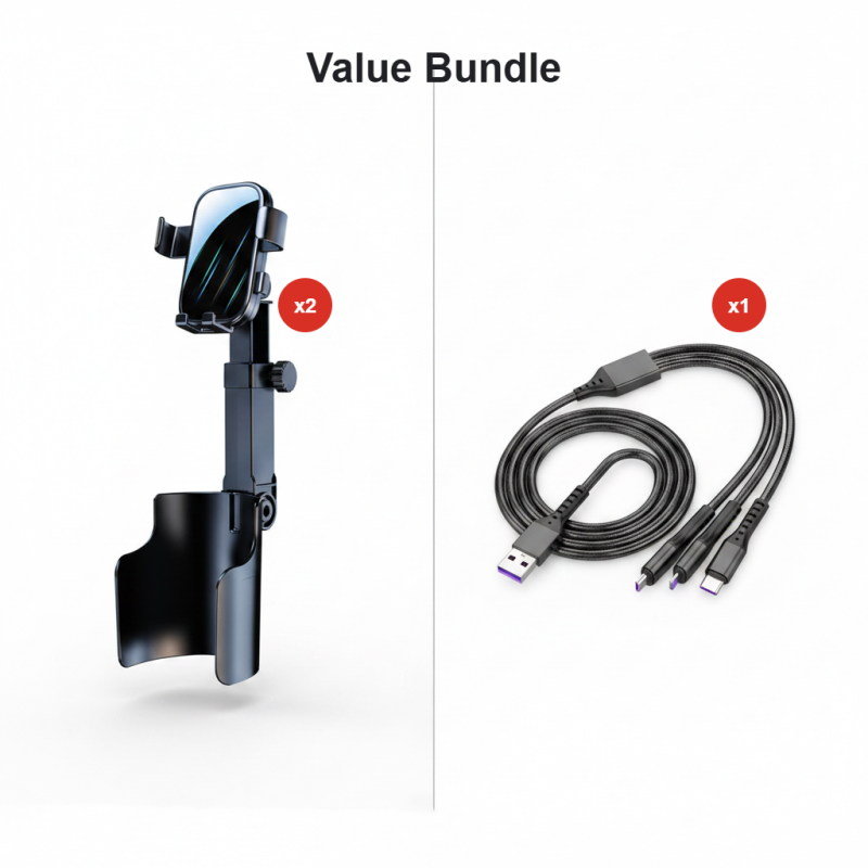 🌀🧲📐 OFFRE LIMITÉE 50% DE RÉDUCTION! Support Universel pour Porte-Gobelet – Angle Réglable à 360°, Compatible avec Tous les Smartphones, Base Magnétique Solide – Idéal pour les Cartes, les Appels ou la Musique en Conduisant 🎵🗺️