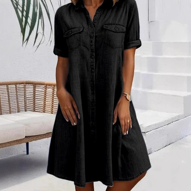 🔥Soldes 2026 : 30 % de réduction🔥Robe chemise décontractée en jean pour femme