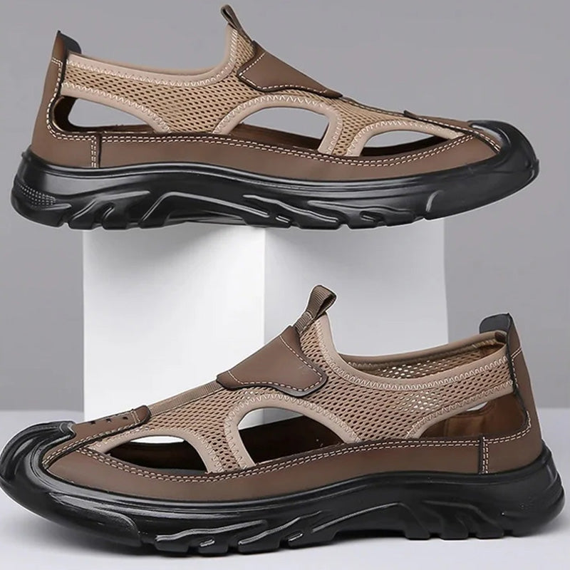đ„-50% đ Sandales Homme Femme en Maille Respirante â Semelle Confortable Anti-DĂ©rapante Style RandonnĂ©e Urbaineđż bout fermĂ© et semelle souple