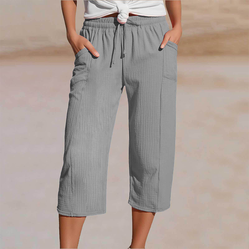 🌿 PROMO LIMITÉE 50% DE RÉDUCTION ! ✨ Short Plissé Femme Coton Lin – Respirant, Ceinture Élastique, Poches 👒