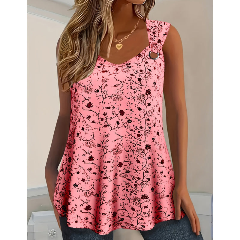 đ 50 % DE RĂDUCTION MAINTENANT ! đž DĂ©bardeur d'Ă©tĂ© Ă imprimĂ© floral pour femme â Doux, respirant et sans manches â parfait pour les journĂ©es chaudes, les sorties Ă la plage ou pour superposer les vĂȘtements de façon dĂ©contractĂ©e âïž