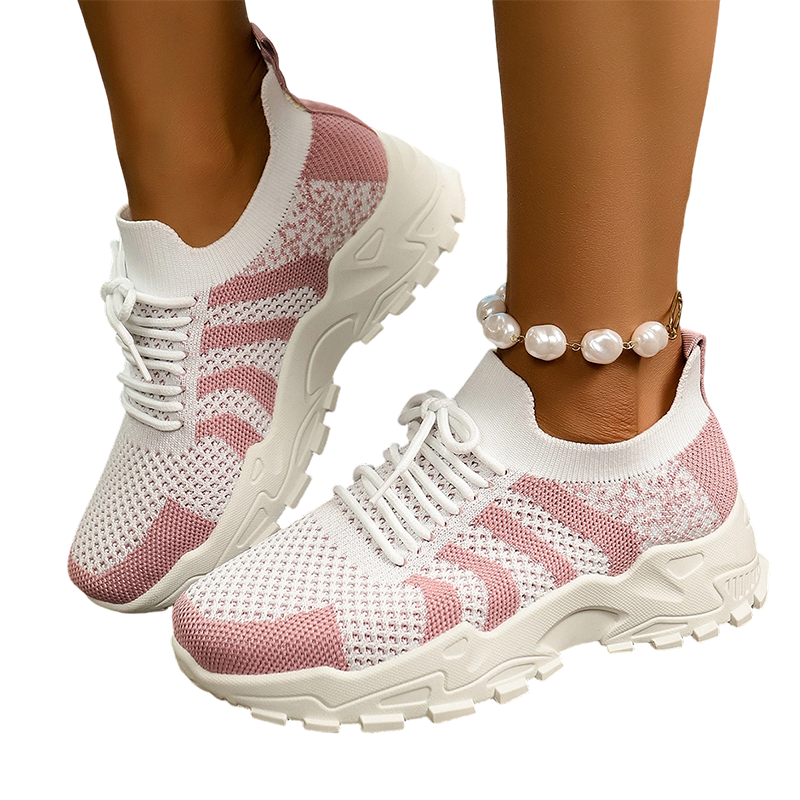 đ RĂ©approvisionnement â dĂ©pĂȘchez-vous ! Baskets dĂ©contractĂ©es en tricot respirant pour femme