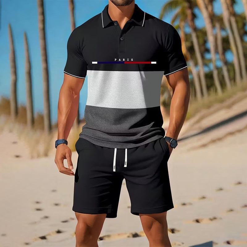 👕☀️ PROMO FLASH 50% ! Ensemble Polo + Short Homme 2 Pièces – Col Classique, Ceinture Élastique, 10 Couleurs✨
