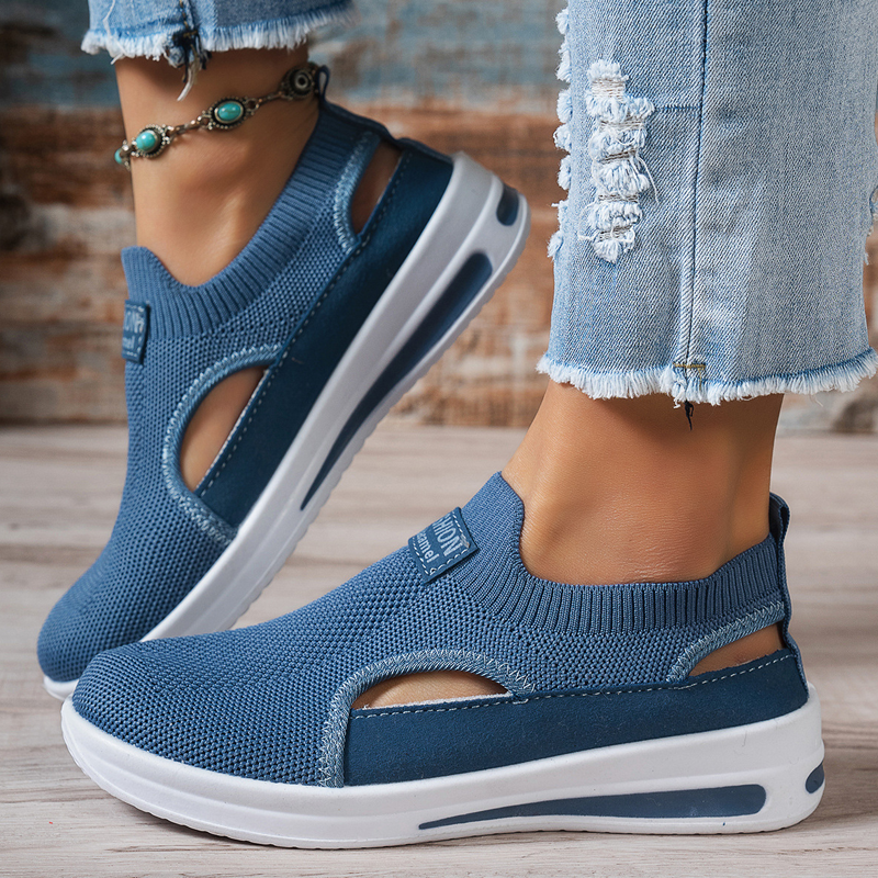 🔥-58%👟 Chaussures de Marche Femme Slip-On Été – Tissu Maille Aéré et Semelle Amortissante