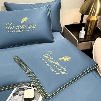 ❄️💕 VENTE DIRECTE USINE -53% ! Parure de Lit 4 Pièces en Velours Haut de Gamme – Douce, Respirante & Rafraîchissante (Tailles 1-2 Places)
