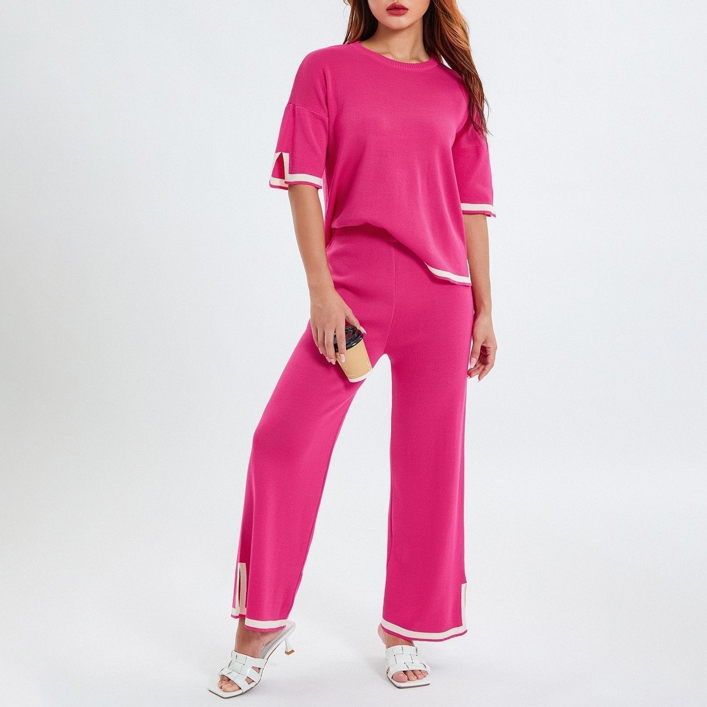 Ensemble de détente élégant en maille élastique