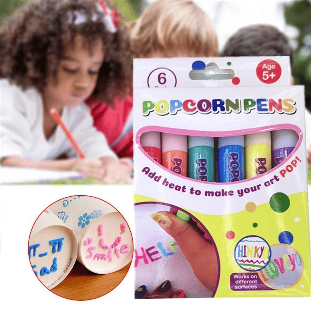 🎄🎁 Stylos à dessin DIY Bubble Popcorn, création ludique, cadeau original pour enfants et loisirs créatifs ✨