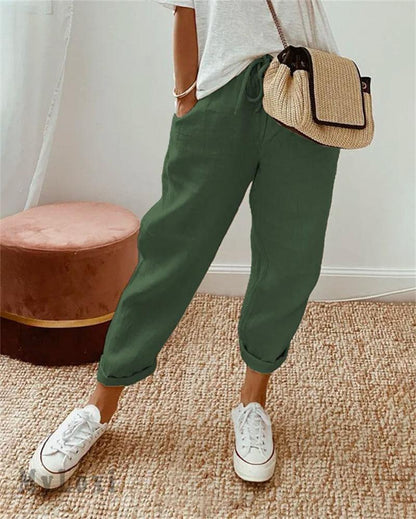 👖Pantalon Décontracté en Coton et Lin pour Femme – Élégant, Respirant & Polyvalent