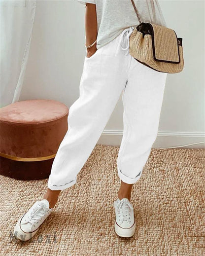 👖Pantalon Décontracté en Coton et Lin pour Femme – Élégant, Respirant & Polyvalent