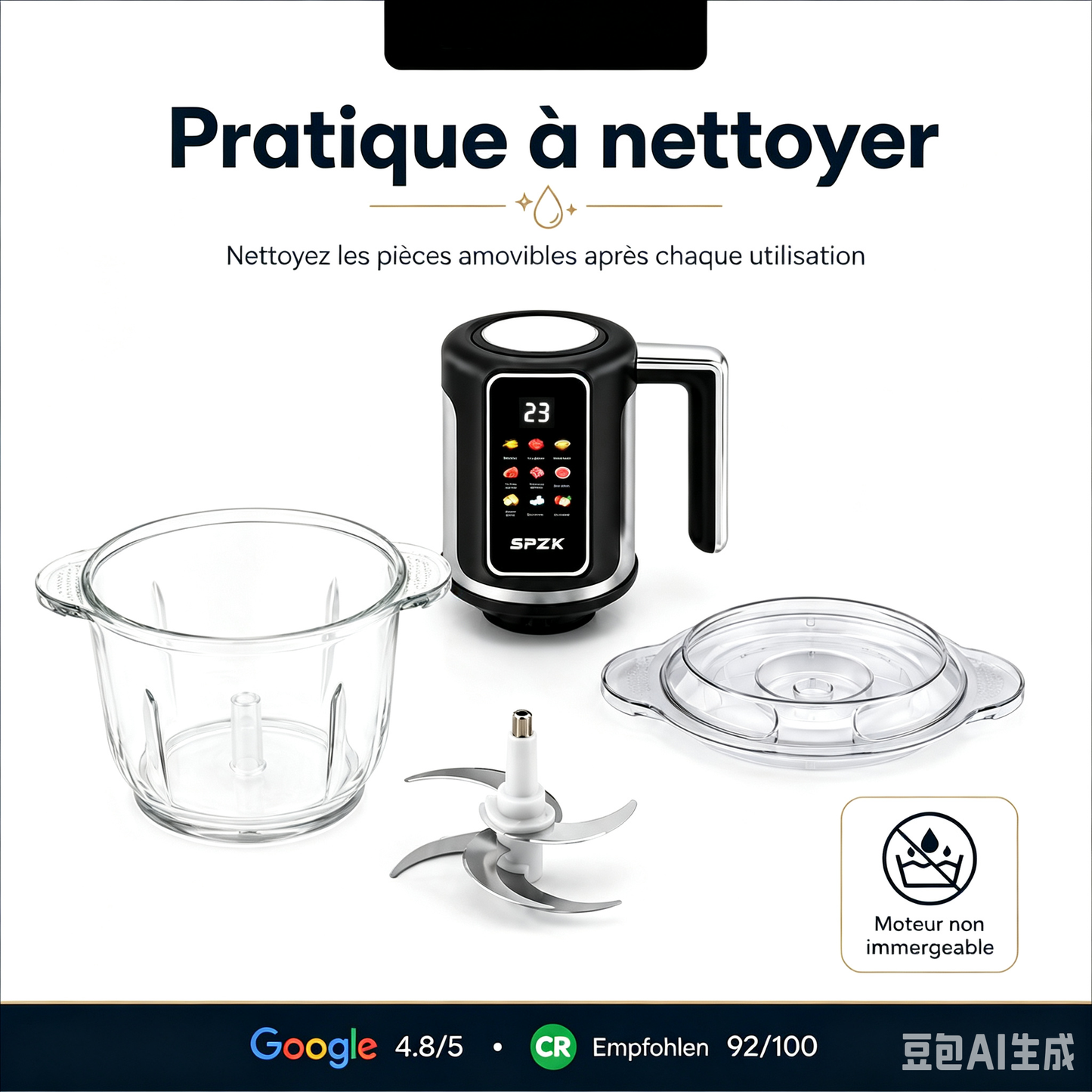 🔪Hachoir de cuisine sans fil alimenté par USB pour la viande, les sauces et plus encore – rapide, hygiénique et facile ! 🍖🥦