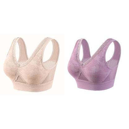 👙 Soutien-gorge confortable, offrant un bon maintien et respirant pour femmes matures | Sans armatures, en coton, grandes tailles – Paiement à la livraison ✨