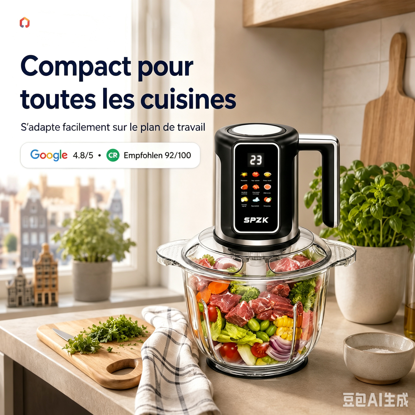 🔪Hachoir de cuisine sans fil alimenté par USB pour la viande, les sauces et plus encore – rapide, hygiénique et facile ! 🍖🥦