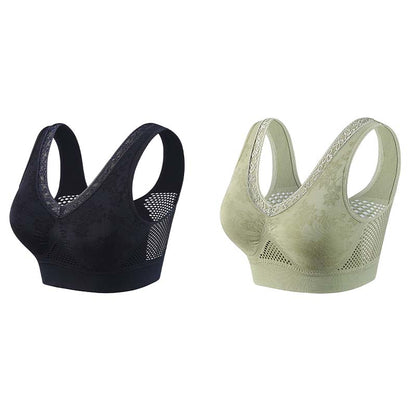 👙 Soutien-gorge confortable, offrant un bon maintien et respirant pour femmes matures | Sans armatures, en coton, grandes tailles – Paiement à la livraison ✨
