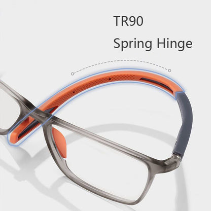 🕶️🔥 -50% ! Lunettes Lecture Progressives Polycarbonate Aérospatial – Double Foyer Loin Près Sans Ligne Démarcation, Ultra-Légères 17g Anti-Lumière Bleue HD, Presbytie +0 à +4 · Orange Noir Rouge ✨