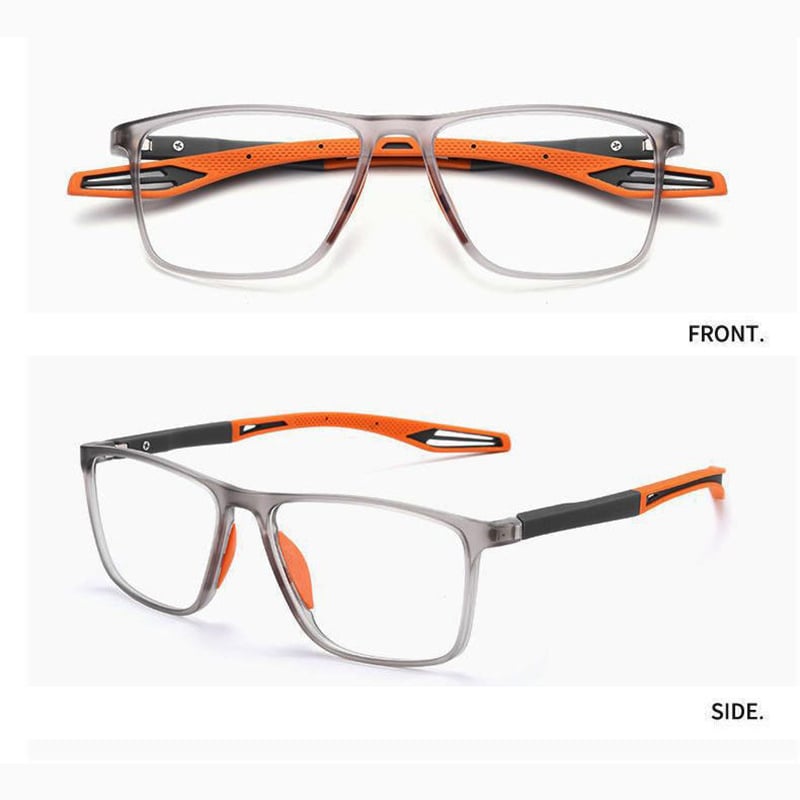 🕶️🔥 -50% ! Lunettes Lecture Progressives Polycarbonate Aérospatial – Double Foyer Loin Près Sans Ligne Démarcation, Ultra-Légères 17g Anti-Lumière Bleue HD, Presbytie +0 à +4 · Orange Noir Rouge ✨
