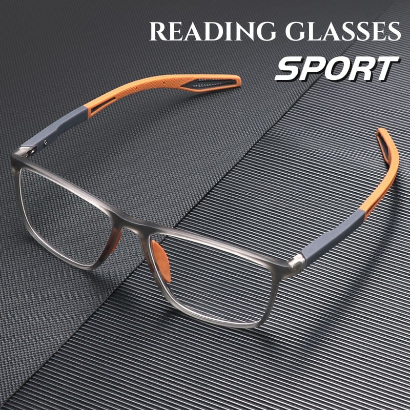 🕶️🔥 -50% ! Lunettes Lecture Progressives Polycarbonate Aérospatial – Double Foyer Loin Près Sans Ligne Démarcation, Ultra-Légères 17g Anti-Lumière Bleue HD, Presbytie +0 à +4 · Orange Noir Rouge ✨