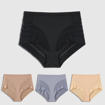 Culottes rayées respirantes et sans coutures | Sous-vêtements invisibles et légers | Culottes pour femmes douces et confortables