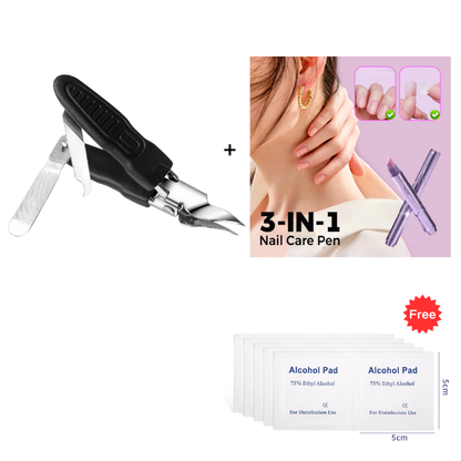✂️Kit de pédicure professionnel 3 en 1 – Outil de précision en acier inoxydable pour les ongles ✨