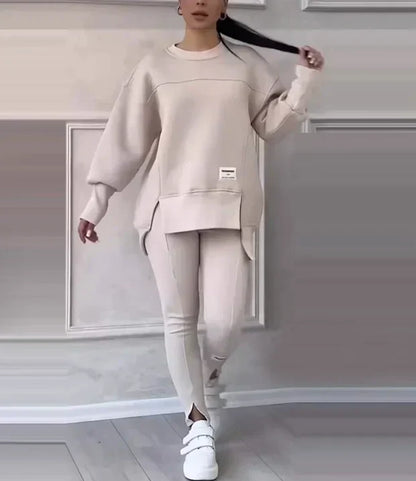 👚 50 % DE RÉDUCTION MAINTENANT ! ✨ Ensemble sweat-shirt et legging décontracté pour femmes - Matière douce et respirante, idéale pour le quotidien et le sport 🏃‍♀️💫