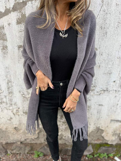 🔥Durée limitée -58%🔥Manteau à manches longues et pompons pour femme【Vente directe d'usine】