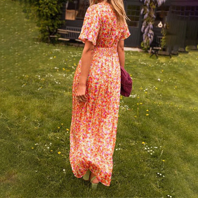 💐 50% de réduction 🌸 Robe florale vintage pour femmes