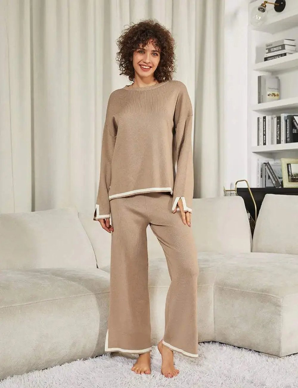 Ensemble de détente élégant en maille élastique