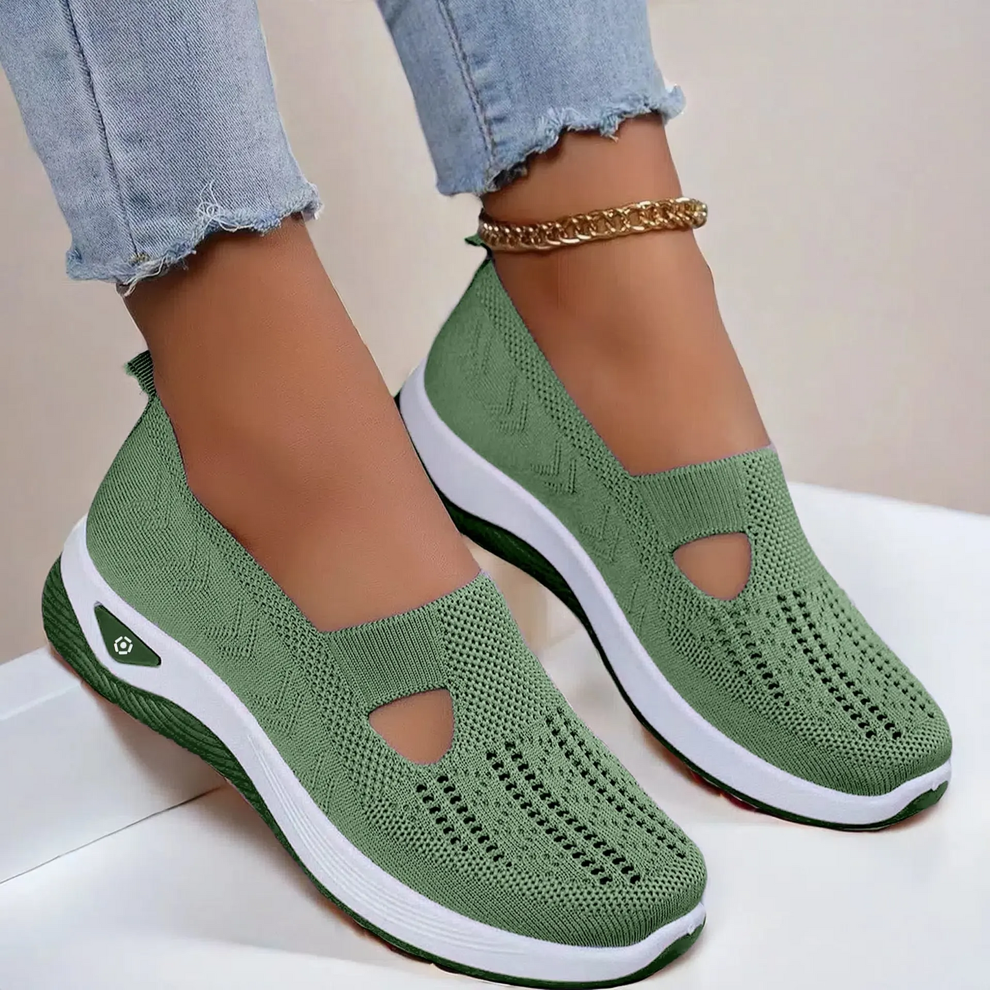 💎 -50% SUR LES BASKETS LÉGÈRES FEMME ! 💎 Semelle Antidérapante, Tricot Respirant & Confort Orthopédique pour la Marche ✨