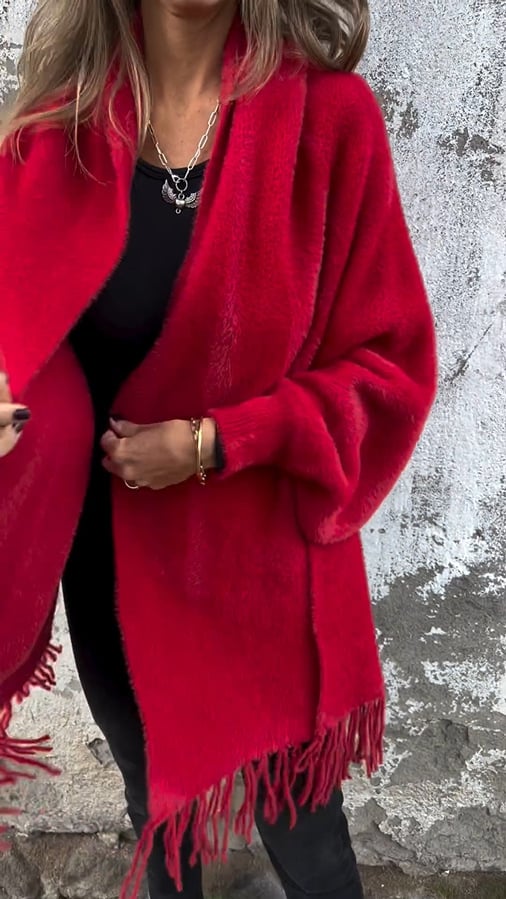 🔥Durée limitée -58%🔥Manteau à manches longues et pompons pour femme【Vente directe d'usine】