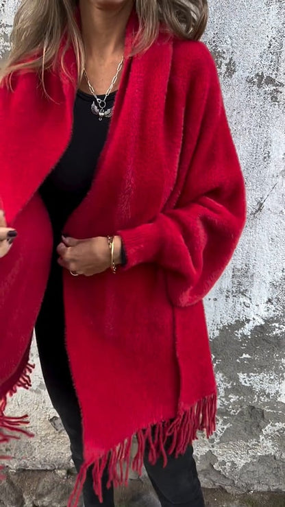🔥Durée limitée -58%🔥Manteau à manches longues et pompons pour femme【Vente directe d'usine】