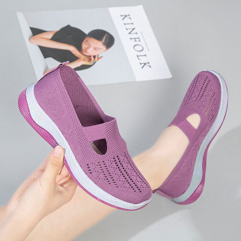 💎 -50% SUR LES BASKETS LÉGÈRES FEMME ! 💎 Semelle Antidérapante, Tricot Respirant & Confort Orthopédique pour la Marche ✨