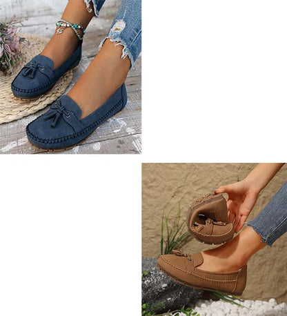 🔥Promotion du dernier jour 50% de réduction - Mocassins confortables et souples de style vintage avec nœud pour femmes