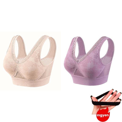 👙 Soutien-gorge confortable, offrant un bon maintien et respirant pour femmes matures | Sans armatures, en coton, grandes tailles – Paiement à la livraison ✨