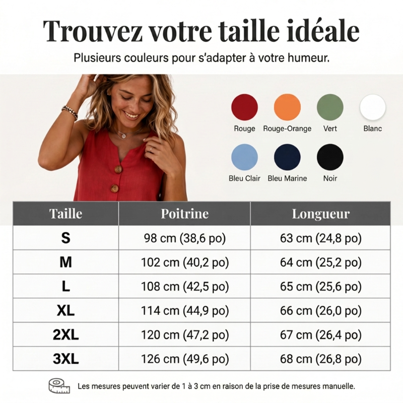 👗🌿☀️ OFFRE LIMITÉE : 50 % DE RÉDUCTION ! Débardeur sans manches en coton et lin à col V pour femme – Respirant, doux et léger – Idéal à superposer ou à porter seul par temps chaud 🌸🍃