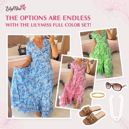 👗 49% DE RÉDUCTION ! 💃 Robe Longue à Col en V Imprimée – Coupe Élégante, Tissu Confortable & Style Polyvalent ✨