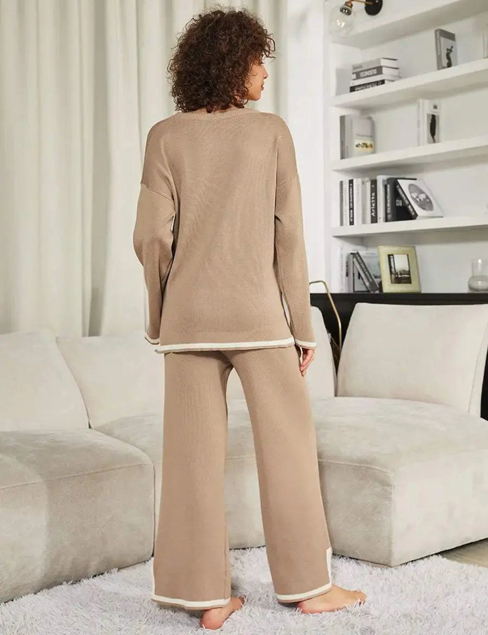 Ensemble de détente élégant en maille élastique