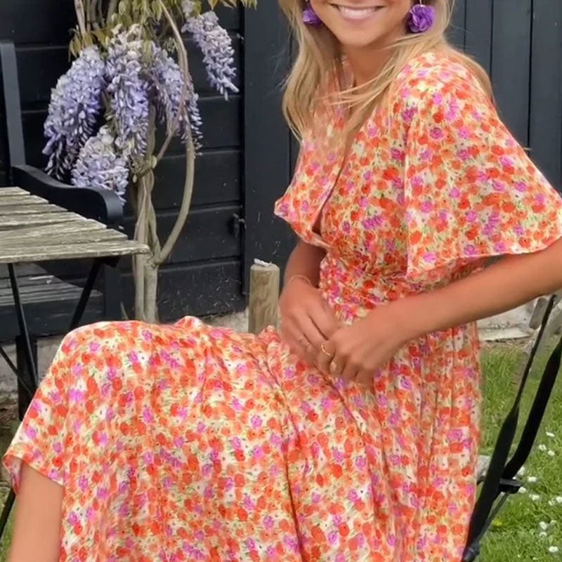 💐 50% de réduction 🌸 Robe florale vintage pour femmes