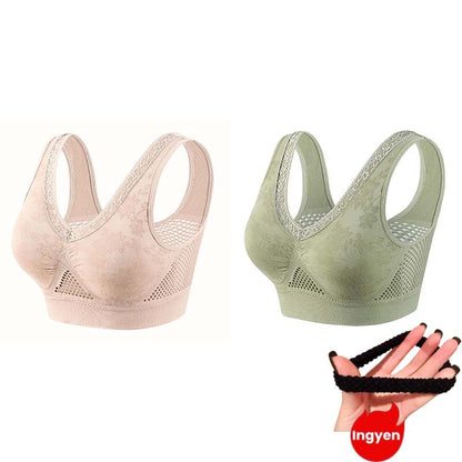 👙 Soutien-gorge confortable, offrant un bon maintien et respirant pour femmes matures | Sans armatures, en coton, grandes tailles – Paiement à la livraison ✨