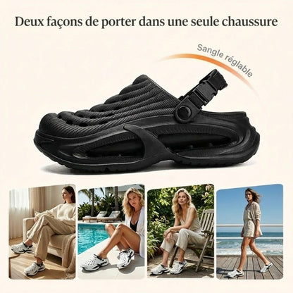 👟50% DE RÉDUCTION🌬️Sandales Homme Polyvalentes 2 en 1 – Semelle Épaisse EVA, Antidérapantes & Ultra-Légères Respirantes🏃‍♂️