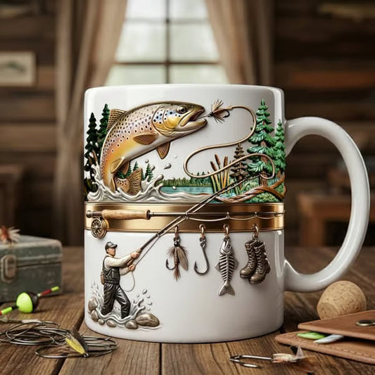🎣Offre à durée limitée-Tasse à café Hooked on Fishing