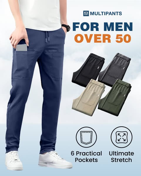 ⭐ Offre à durée limitée : 70 % de réduction 🏆 Best-seller 🥰 MultiPants – Pantalon cargo ultra-extensible, résistant et doté de nombreuses poches