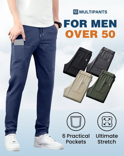 ⭐ Offre à durée limitée : 70 % de réduction 🏆 Best-seller 🥰 MultiPants – Pantalon cargo ultra-extensible, résistant et doté de nombreuses poches