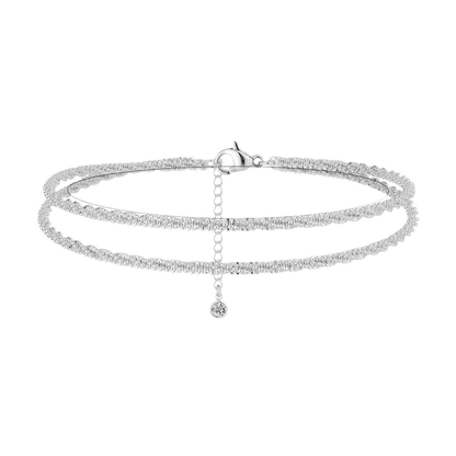 💜Délicat bracelet de cheville étanche en couches