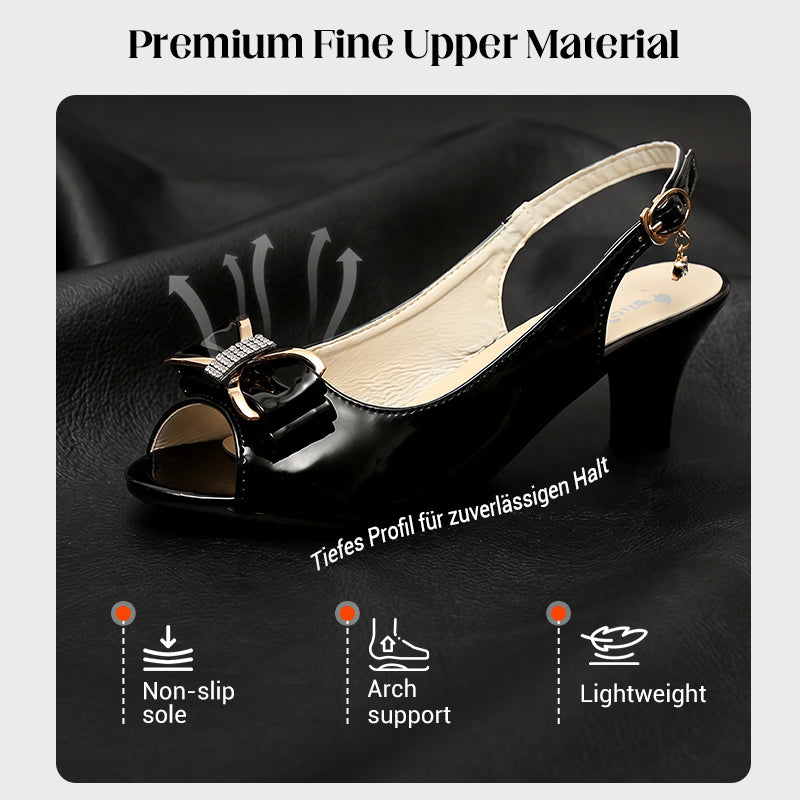 👡Chaussures élégantes pour femme • Orteil ouvert, bride arrière, talon moyen✨