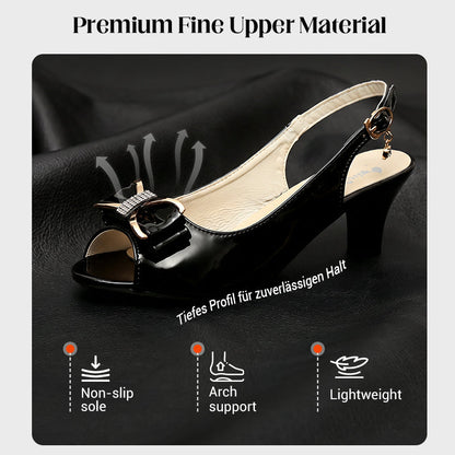 👡Chaussures élégantes pour femme • Orteil ouvert, bride arrière, talon moyen✨