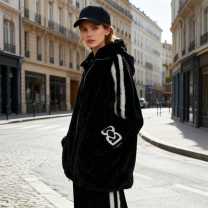🧥 60% DE RÉDUCTION! ✨ Manteau Décontracté à Capuche Zippé en Peluche pour Femme - Doublure Polaire avec Poche Cachée pour un Style Confortable et Chaud ❄️🛍️