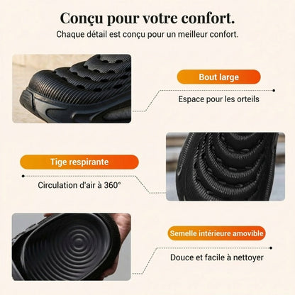 👟50% DE RÉDUCTION🌬️Sandales Homme Polyvalentes 2 en 1 – Semelle Épaisse EVA, Antidérapantes & Ultra-Légères Respirantes🏃‍♂️