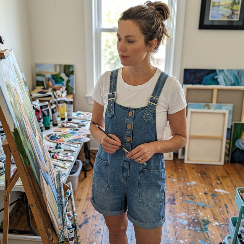 Combinaison en jean décontractée pour femme